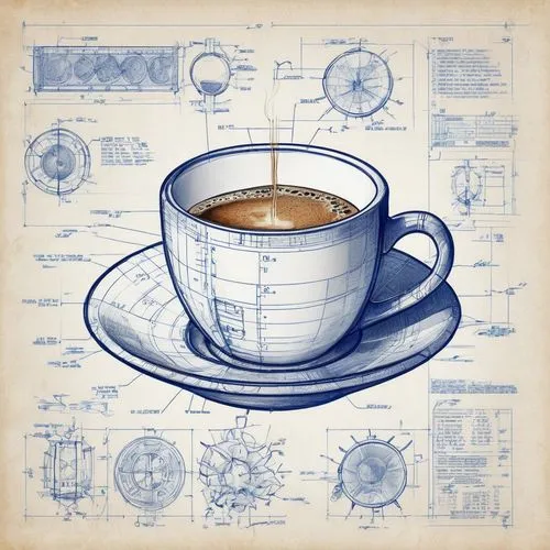 coffee background,coffee tea illustration,coffee art,cappuccinos,coffee icons,coffee tea drawing,Unique,Design,Blueprint