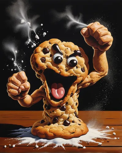 raisin bread,raisin bran,chocolate chip cookie,milk splash,cookie,frosted flakes,chocolate chips,cookie dough,cookies,oatmeal-raisin cookies,chocolate chip cookies,the dough,bake cookies,chocolate chip,dough,crunch,cereal germ,baking cookies,graham flour,malted milk,Art,Artistic Painting,Artistic Painting 21