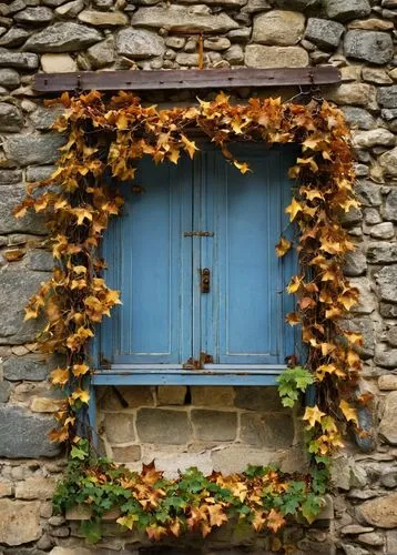 autumn frame,round autumn frame,autumn decoration,seasonal autumn decoration,autuori,door wreath,old door,blue door,old window,garden door,portal,window with shutters,fall picture frame,wood window,window,autumn wreath,blue leaf frame,blue doors,french windows,autumn decor,Illustration,American Style,American Style 04