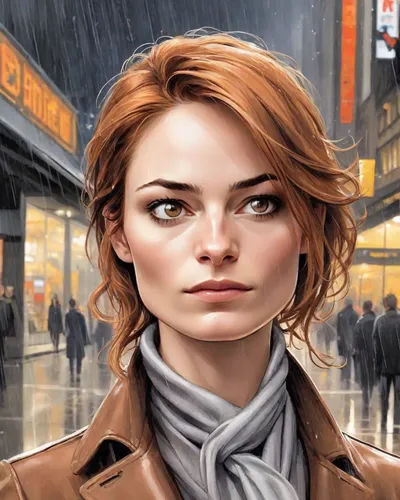 sci fiction illustration,the girl at the station,city ​​portrait,world digital painting,cinnamon girl,rosa ' amber cover,a pedestrian,pedestrian,female doctor,the girl's face,transistor,main character,women's novels,woman shopping,mystery book cover,game illustration,nora,vesper,head woman,illustrator,Digital Art,Comic