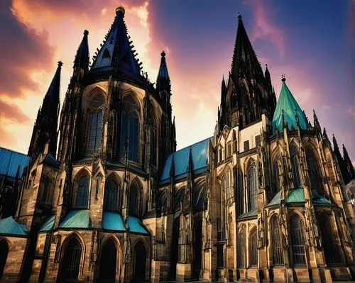 nidaros cathedral,cologne cathedral,gothic church,ulm minster,neogothic,cathedrals,erfurt,cathedral,koln,reims,aachen cathedral,cologne,triforium,haunted cathedral,cologne panorama,lutheran,nuremberg,duomo,the cathedral,spires,Illustration,Retro,Retro 05