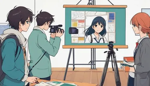 camera drawing,camera illustration,imae,genshiken,taking photo,examining,art academy,tamako,doujinshi,taking picture,keion,easel,comitia,anime 3d,popular art,visual arts,taking photos,simulcast,camera stand,artists,Illustration,Japanese style,Japanese Style 06