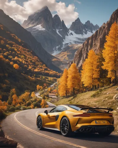 alpine drive,aston martin vulcan,lamborgini,mountain vesper,mclaren 570s,mountain pass,autumn mountains,ford gt 2020,mountain highway,alpine style,senna,alpine route,mclaren automotive,lamborghini huracán,v12,steep mountain pass,lamborghini,yellow car,lamborghini aventador s,f125,Photography,General,Commercial