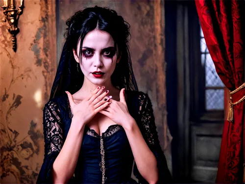 gothic woman,gothika,vampyres,morticia,gothic dress,vampire woman,drusilla,vampire lady,saawariya,dhampir,victoriana,countess,diamanda,gothic style,malefic,vampyre,quirine,abanindranath,isoline,shrilly,Conceptual Art,Fantasy,Fantasy 22