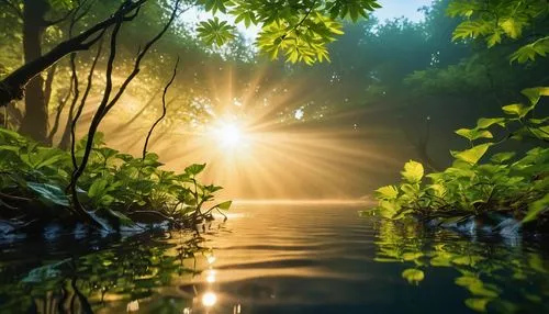 sun reflection,nature background,nature wallpaper,aaaa,aaa,sunrays,sunlight through leafs,sun rays,light reflections,backwaters,tropical forest,full hd wallpaper,light rays,god rays,rays of the sun,morning light,beautiful nature,sunbeams,glow of light,verdant,Photography,Artistic Photography,Artistic Photography 01