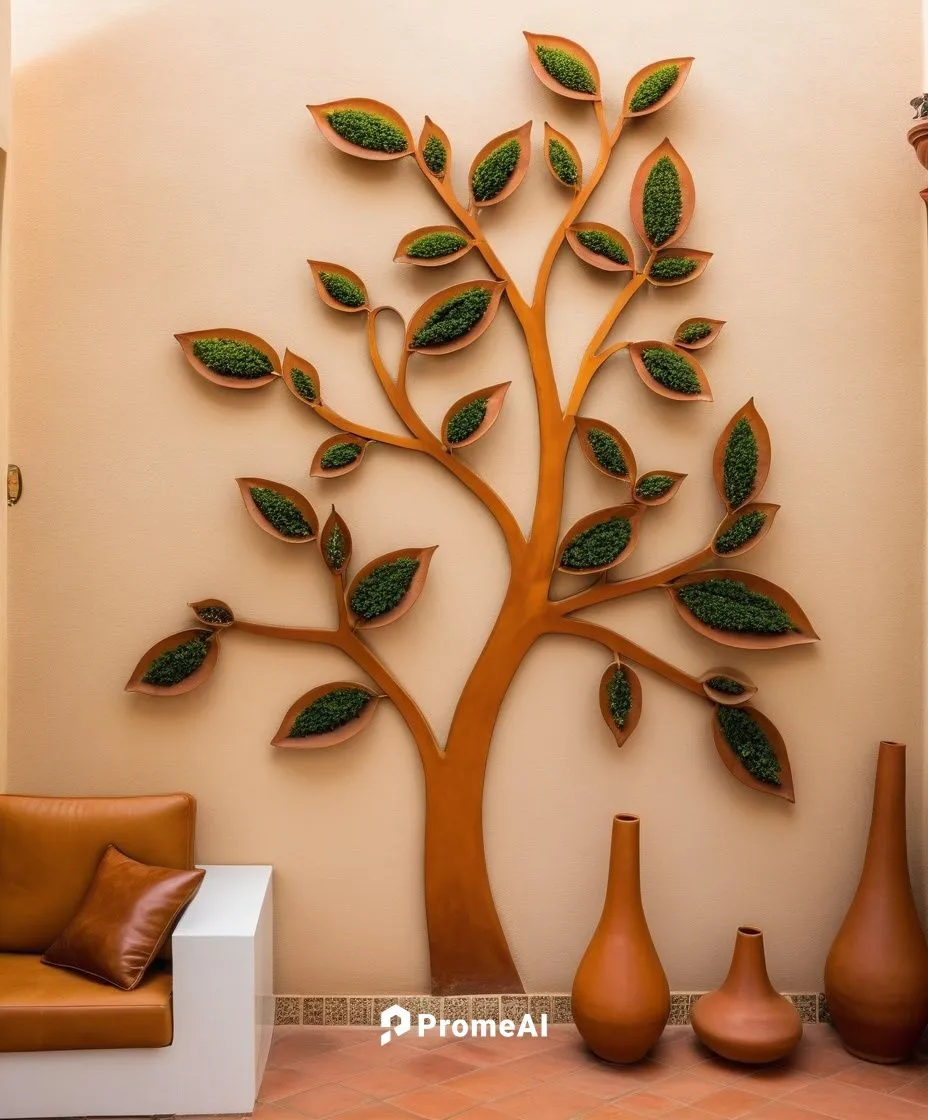 Tree drawn on the wall,argan tree,wall decoration,olive tree,nursery decoration,wall painting,potted tree,argan trees,ficus,wall decor,houseplant,penny tree,houseplants,orange tree,decorative art,hous