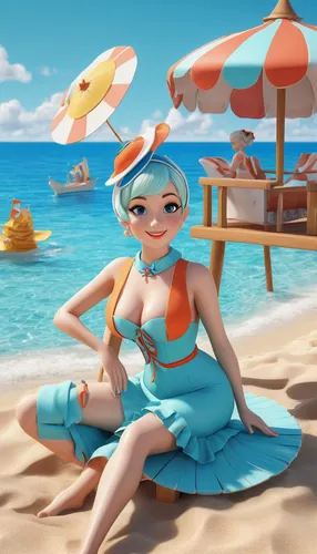 the beach pearl,candy island girl,beach umbrella,umbrella beach,summer background,the sea maid,beach background,sea beach-marigold,dream beach,nami,stylized macaron,summer icons,mermaid background,summer beach umbrellas,beach scenery,seaside daisy,sunscreen,summer day,seaside,summer umbrella,Unique,3D,3D Character