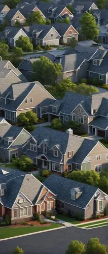 Architectural shingles, various prices, different materials, asphalt, metal, cedar, slate, concrete, clay, detailed texture, 3D model, realistic rendering, daytime lighting, natural environment, subur