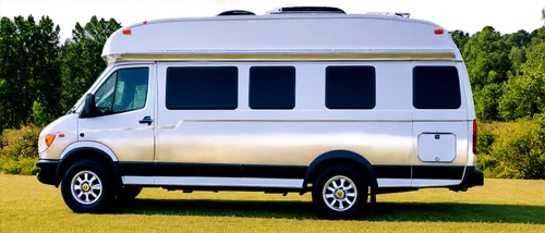 Class C RVs, camping vans, solo, morning dew, detailed chrome wheels, silver metallic paint, sliding side doors, panoramic windows, roof vents, ladder at back, spare tire, outdoor adventure, natural s