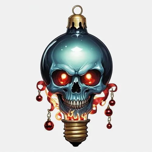 bulb,bot icon,christmas bulb,incandescent lamp,store icon,skullduggery,Illustration,Abstract Fantasy,Abstract Fantasy 11