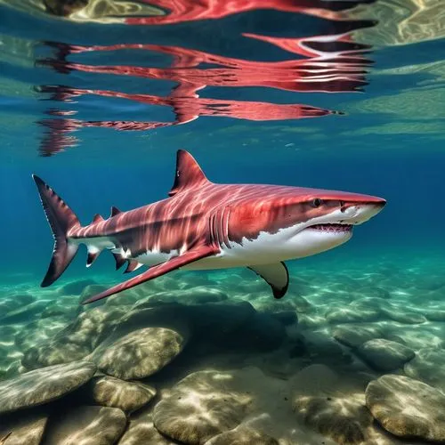 blacktip,carcharhinus,carcharodon,whitetip,houndshark,tigershark,requin,hammerheads,hammerhead,great white shark,porbeagle,leptocephalus,temposhark,rooster fish,macrocephalus,sockeye,salmonidae,remora,barracuda,shark,Photography,General,Realistic