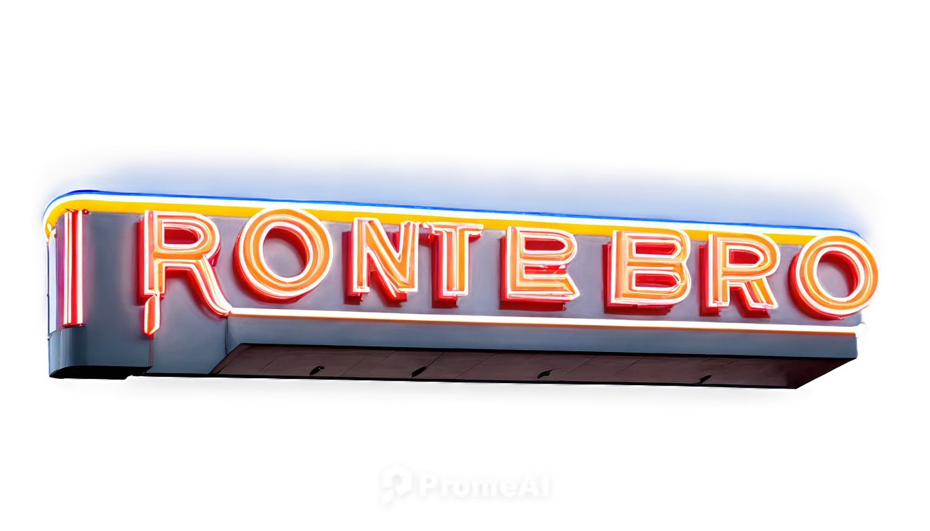 Logo, Plomeria, gas station, modern architecture, neon signs, bright colors, metallic materials, shiny surface, reflective glass, sleek lines, urban setting, night scene, streetlights, soft focus, bok