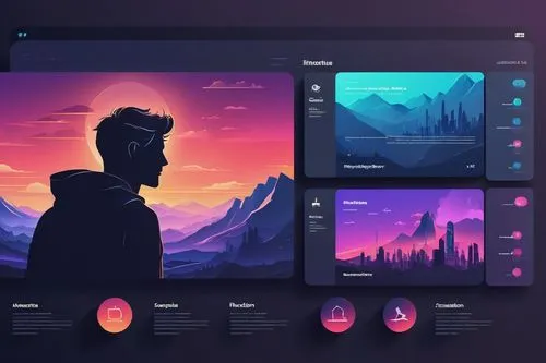 dribbble,flat design,portfolio,landing page,visualizer,color picker,web mockup,gradient effect,deskpro,illustrator,vimeo,mesosphere,lightscribe,music player,web design,80's design,webdesign,wayfinder,explorable,blackmagic design,Illustration,Black and White,Black and White 31