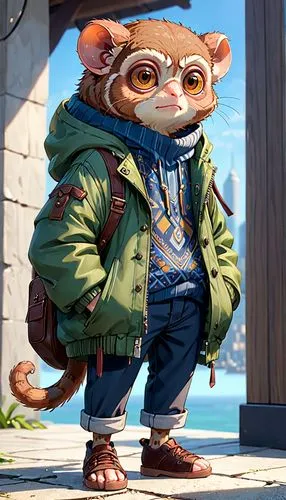 alvin,furet,tonko,ferret,parka,theodore,tanuki,splinter,ferbert,stylish boy,arthur,winter clothes,summer coat,cute cartoon character,heimer,hammond,leon,winter clothing,raccoon,wilderotter,Anime,Anime,General