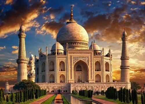 tajmahal,taj mahal sunset,taj mahal india,indienne,india,indien,agra,inde,shahjahan,taj,taj machal,indias,islamic architectural,chhatris,grand mosque,indiamen,shahi mosque,saawariya,marble palace,world heritage,Conceptual Art,Fantasy,Fantasy 27