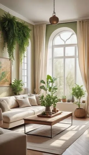 living room,livingroom,sitting room,houseplants,interior decoration,house plants,green living,home interior,houseplant,interior decor,apartment lounge,search interior solutions,modern living room,sofa set,modern decor,family room,decors,contemporary decor,interior design,sunroom,Illustration,Realistic Fantasy,Realistic Fantasy 42