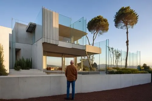 dunes house,cubic house,mirror house,landscape design sydney,modern house,glass facade,Photography,General,Realistic