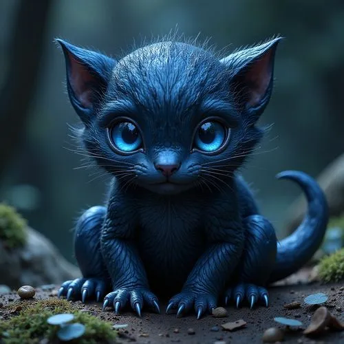 cat with blue eyes,blue eyes cat,kittani,melanism,kitten,toothless,Conceptual Art,Fantasy,Fantasy 01