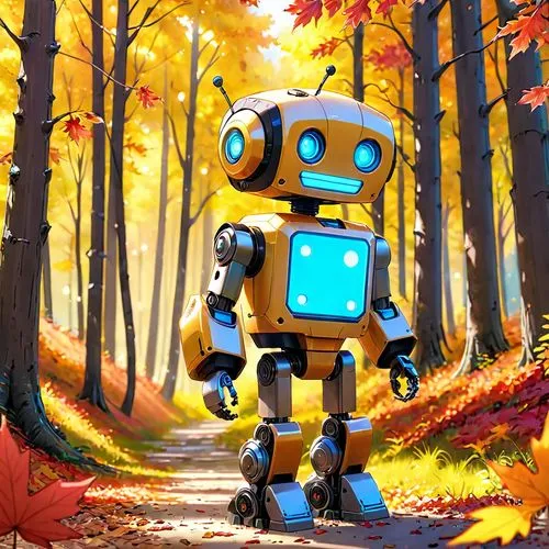 autumn background,autumn walk,minibot,autumn forest,bot,autumn icon,robotics,robot,autumn theme,robotic,danbo,cartoon video game background,bot training,vector art,autumn camper,vector illustration,mech,military robot,robots,autumn scenery,Anime,Anime,Cartoon