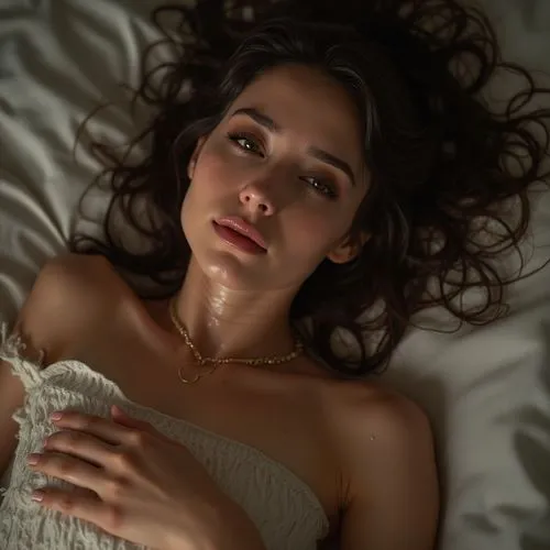 girl in bed,woman on bed,woman laying down,lying down,bed,angelic