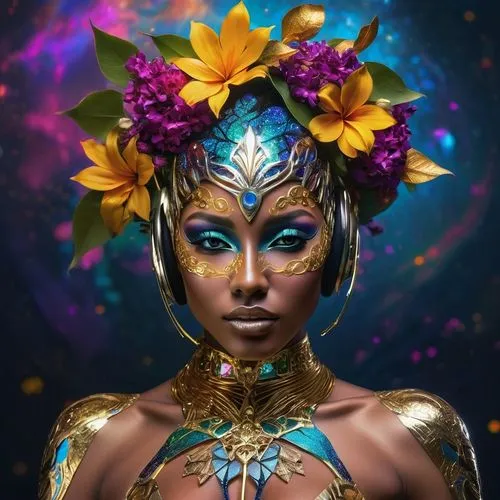 oshun,baoshun,afrofuturism,anakara,fantasy portrait,amerykah,niobe,maliana,vodun,african woman,erykah,nefaria,folashade,efik,alani,kunbi,nubian,elven flower,raja,akasha,Photography,Artistic Photography,Artistic Photography 08