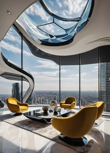 futuristic architecture,penthouses,sky apartment,modern office,modern decor,interior modern design,modern living room,glass wall,futuristic landscape,boardroom,minotti,smartsuite,great room,contemporary decor,luxury home interior,modern room,the observation deck,interior design,etfe,glass roof,Illustration,Paper based,Paper Based 27