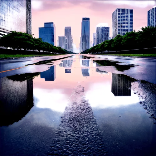 reflecting pool,songdo,houstonian,streeterville,houston,rencen,puddle,lakefront,reflection in water,city scape,ortigas,urban landscape,water reflection,lake shore,chicago skyline,dallas,reflections in water,houston texas,sathon,reflections,Illustration,Japanese style,Japanese Style 09