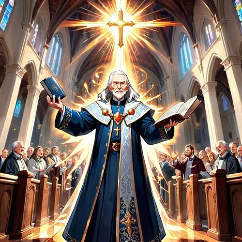 praise,benediction of god the father,twelve apostle,pentecost,god,god the father,priesthood,hallelujah,priest,all the saints,holy spirit,st,clergy,ascension,the abbot of olib,church faith,choir master,christdorn,god rays,to our lady,Anime,Anime,General