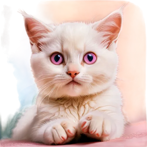 birman,cat with blue eyes,blue eyes cat,pink cat,ragdoll,cute cat,white cat,cartoon cat,snowbell,kittenish,cat portrait,siamese cat,heterochromia,cat's eyes,cat vector,cat look,breed cat,cat kawaii,ophthalmia,mayeux,Illustration,Realistic Fantasy,Realistic Fantasy 21