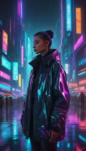 cyberpunk,futuristic,cyber,neon lights,dystopian,vapor,neon light,80s,neon,ultraviolet,jacket,world digital painting,cyberspace,sci fiction illustration,80's design,scifi,dystopia,pedestrian,urban,aura,Art,Artistic Painting,Artistic Painting 21