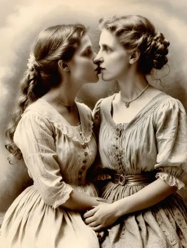 edwardians,wlw,two girls,vintage girls,vintage fairies,vintage female portrait,Photography,Artistic Photography,Artistic Photography 14