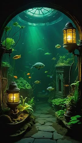 aquarium,underwater background,aquarium decor,aquarium lighting,underwater oasis,fish tank,underwater landscape,underwater playground,cartoon video game background,under sea,under the sea,aquariums,underwater world,fish pond,undersea,fishes,ocean underwater,aquarium inhabitants,mermaid background,marine tank,Illustration,Abstract Fantasy,Abstract Fantasy 15