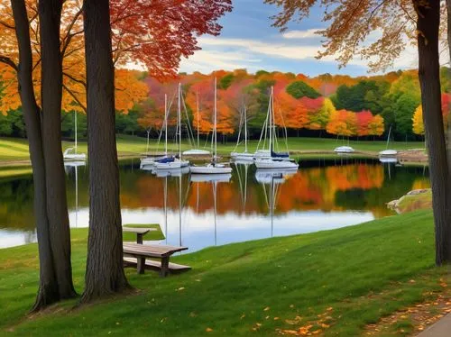 fall landscape,golf landscape,park lake,autumn in the park,autumn landscape,beautiful lake,boat landscape,autumn park,row of trees,vermont,autumn idyll,autumn scenery,golf course background,golf resort,fall foliage,colors of autumn,autumn background,hazeltine,beautiful landscape,lake view,Photography,Black and white photography,Black and White Photography 03