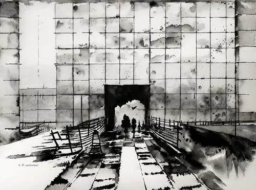 black watercolor
Rough sketch,matruschka,multiple exposure,panoramical,lubitel 2,descend,double exposure,industrial hall,hall of the fallen,nuclear reactor,blackandwhitephotography,lost place,unrealit