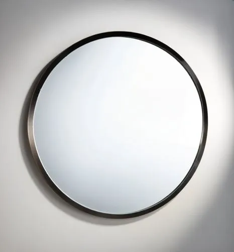 A mirror frame made of metal with a crack in middle of different shapes,a round mirror with an oval frame on a wall,circle shape frame,miroir,round frame,exterior mirror,parabolic mirror,the mirror