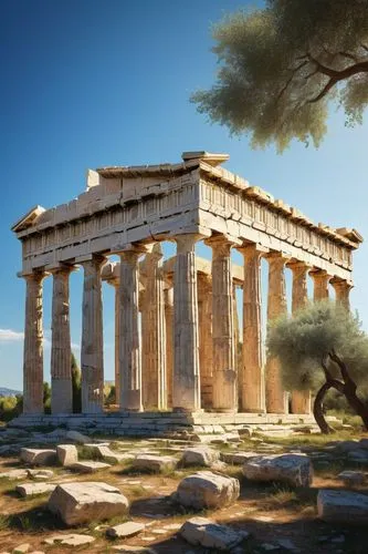 erechtheion,greek temple,erechtheus,the parthenon,parthenon,hellas,acropolis,paestum,temple of poseidon,caesonia,herakleion,propylaea,akropolis,laodicea,roman temple,hellenic,temple of hercules,athenian,temple of diana,doric columns,Art,Classical Oil Painting,Classical Oil Painting 18