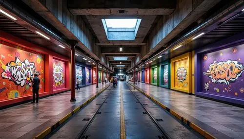 train station passage,underpass,underpasses,carreau,subway station,graffiti art,southbank,metro station,graffiti,trainshed,britomart,tacheles,laneways,underground car park,pedway,corridors,undercroft,corridor,skytrains,graffitti