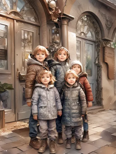 little angels,kids illustration,carol singers,lion children,carolers,vintage children,children,orphans,children's background,pictures of the children,world digital painting,cherubs,christmas angels,kindergarten,childs,children drawing,four seasons,scandia gnomes,walk with the children,little girls walking