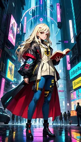 heavy object,cyberpunk,vocaloid,shinjuku,shibuya,superhero background,cg artwork,kayano,graf-zepplin,nico,sci fiction illustration,persona,cyber,game illustration,harajuku,metropolis,uruburu,fantasia,hk,meteora,Anime,Anime,General