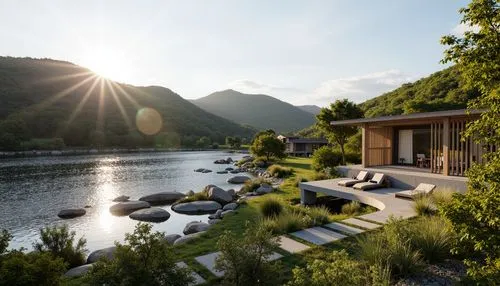 house by the water,amanresorts,sirdal,lefay,aurland,hallingdal,hardanger,summer house,nordfjord,sunndal,stryn,bohinen,summer cottage,geiranger,bohinj,holiday villa,chalet,house with lake,svizzera,hemsedal