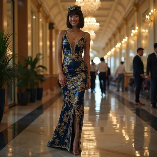 jinglei,a floor-length dress,cheongsam,eveningwear,elegant,yuanwang,Photography,Fashion Photography,Fashion Photography 03