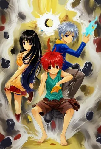 ranma,higurashi,gintama,the three magi,fairy tail,beyblade