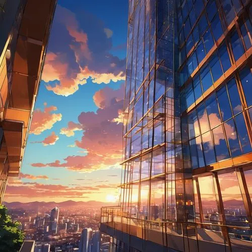 sky apartment,skycraper,skyscraping,skyscraper,skyloft,sky city,skyscrapers,the skyscraper,skyreach,skybridge,above the city,cityscape,cityview,skyscapers,skydeck,high rise,skyview,skywalks,megapolis,sathorn,Illustration,Japanese style,Japanese Style 03