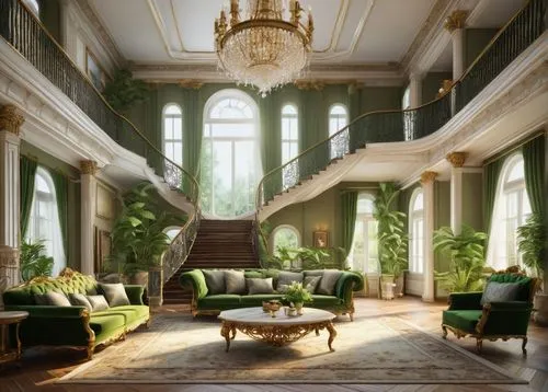 luxury home interior,penthouses,interior design,palladianism,interior decor,entrance hall,cochere,interior decoration,dandelion hall,staircase,driehaus,ornate room,sitting room,interiors,home interior,mansion,highgrove,foyer,living room,outside staircase,Illustration,Paper based,Paper Based 29