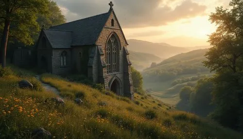 nargothrond,little church,the black church,black church,chapelle,gothic church,rivendell,patterdale,perthshire,scotland,tolkein,chapels,fredric church,llangurig,stave church,churched,fairytale,tintern,risen church,hogwarts,Photography,General,Realistic