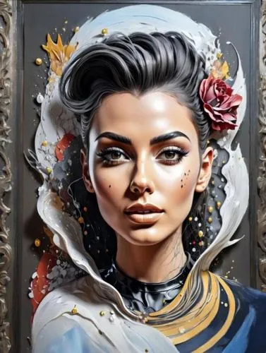 frida,oil painting on canvas,fantasy portrait,custom portrait,floral frame,oil painting,art painting,oil on canvas,painting technique,boho art,italian painter,roses frame,sacred art,flower painting,ge