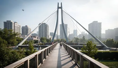 anzac bridge,cable-stayed bridge,skybridge,footbridge,hanging bridge,zakim,suspension bridge,rotterdamsche,rotterdam,pudong,standbridge,passerelle,footbridges,xujiahui,adventure bridge,songdo,soundbridge,zhangzhou,centerbridge,warszawa