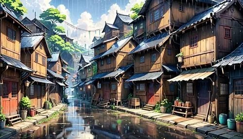 asian architecture,kyoto,ryokan,korean village snow,aurora village,wooden houses,escher village,japanese architecture,chinese architecture,tsukemono,ancient city,fantasy city,fishing village,resort to