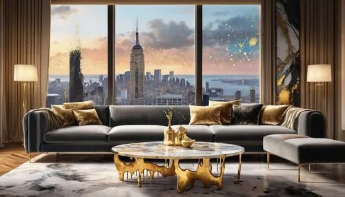 penthouses,apartment lounge,hoboken condos for sale,livingroom,art deco background,sky apartment,luxury home interior,living room,gold stucco frame,world digital painting,gold wall,manhattan skyline,sitting room,new york skyline,minotti,contemporary decor,city scape,modern living room,luxe,wallcoverings,Conceptual Art,Graffiti Art,Graffiti Art 08