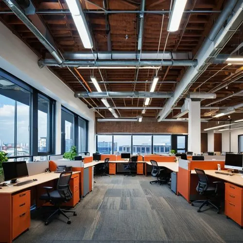 modern office,offices,daylighting,blur office background,conference room,cubicles,Photography,General,Realistic